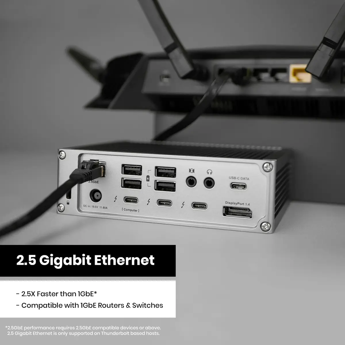 CalDigit TS4 Thunderbolt 4 Dock 18 Ports | 98W Charging, Dual 6K Displays, 2.5GbE LAN, Space Gray, 0.8m Certified Cable - view 7