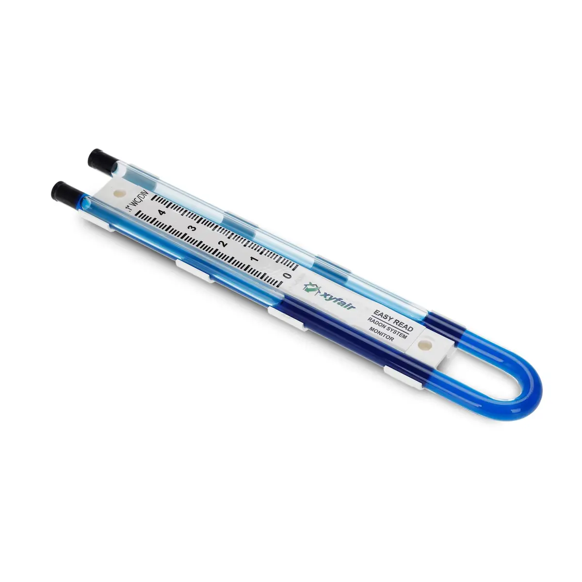 XYF Air Easy Read Manometer U-Tube Pressure Indicator 0-4.5" WC (Blue) | Differential U-Tube Manometer for Radon Systems - main product image