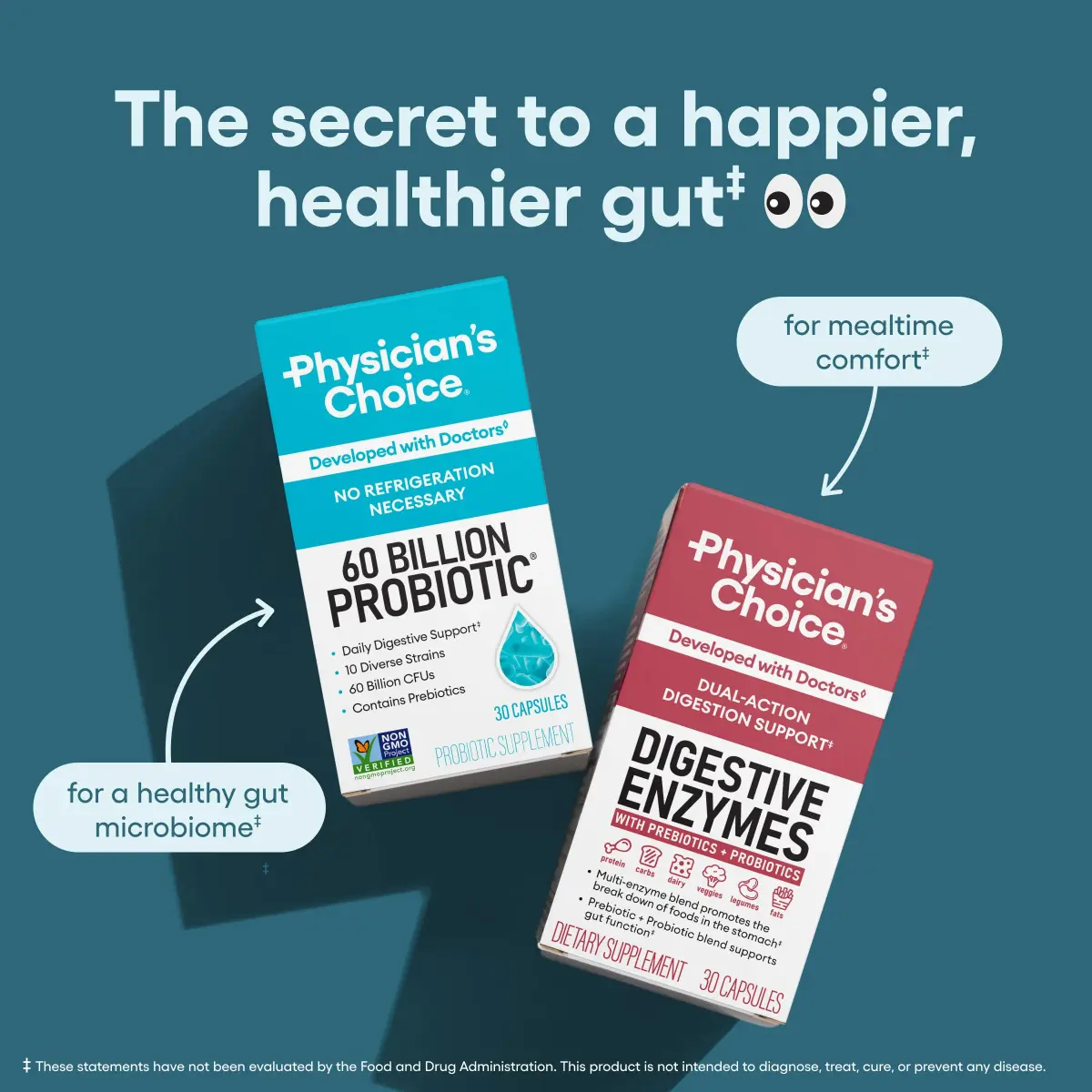 Physician's CHOICE Probiotics 60 Billion CFU 60 Count | Supports Digestive & Gut Health - view 5