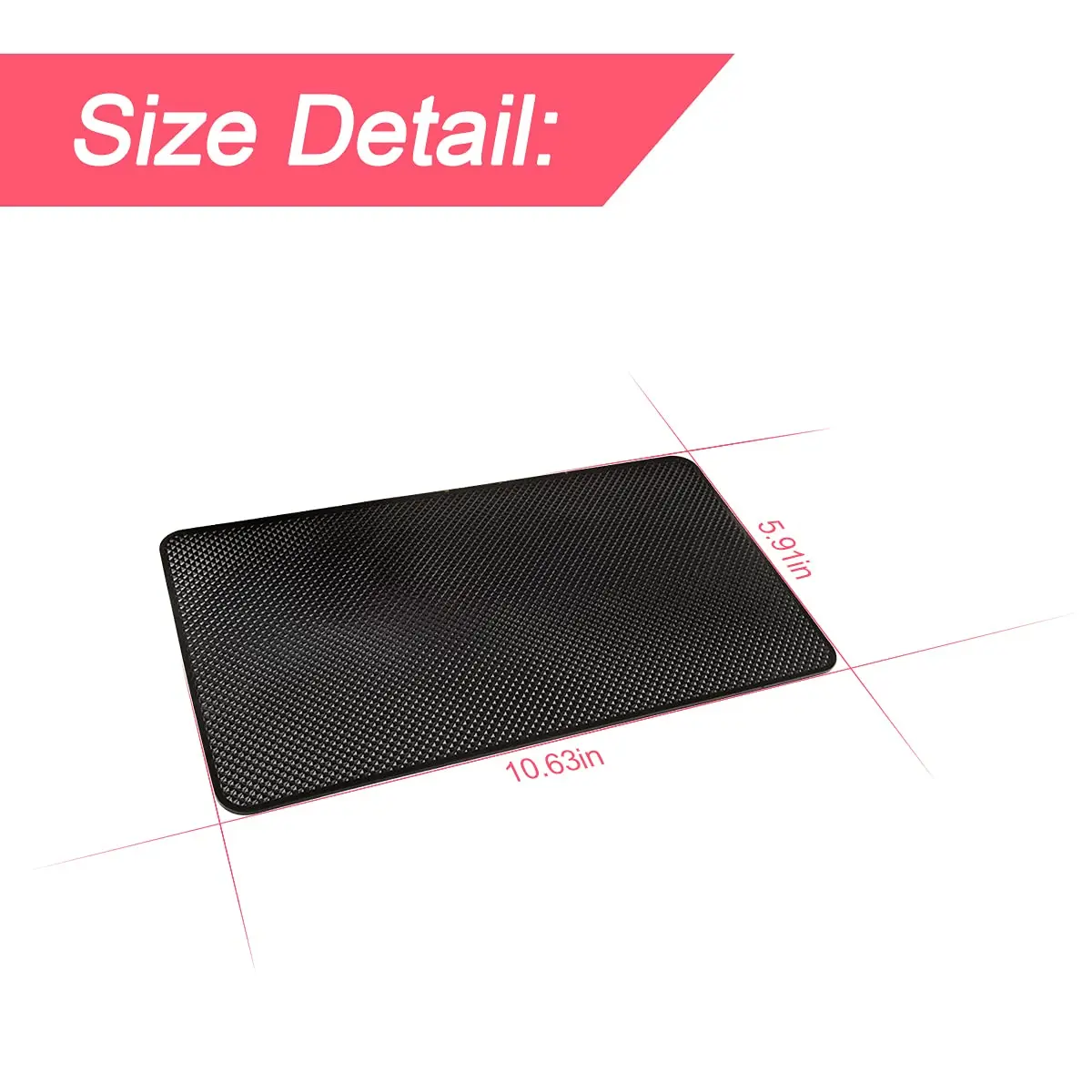 BLAU GRUN Universal Car Dashboard Anti-Slip Mat 27cm (10.6 Inch) | Holds Phones, Keys & Electronics Securely - view 2