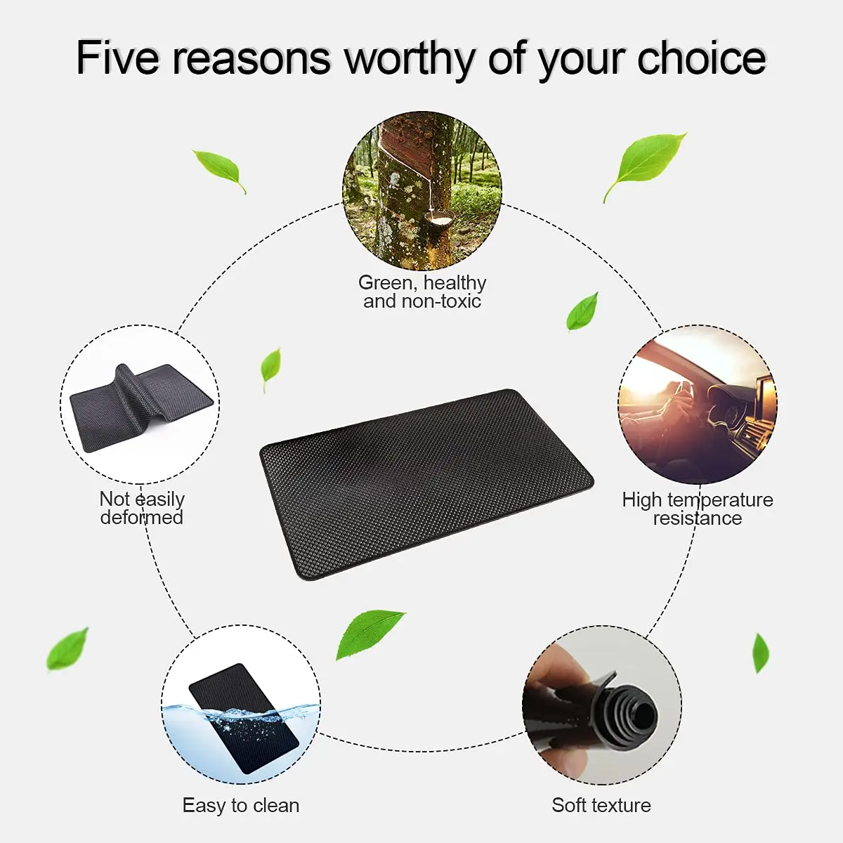 BLAU GRUN Universal Car Dashboard Anti-Slip Mat 27cm (10.6 Inch) | Holds Phones, Keys & Electronics Securely - view 4