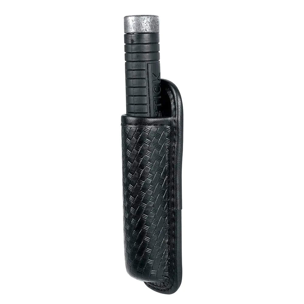 TAFTACFR Molded Expandable Baton Holder Holds 16" or 21" Baton | Basketweave Artificial Leather - main product image