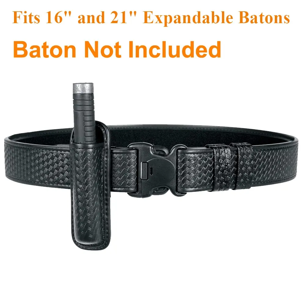 TAFTACFR Molded Expandable Baton Holder Holds 16" or 21" Baton | Basketweave Artificial Leather - view 2