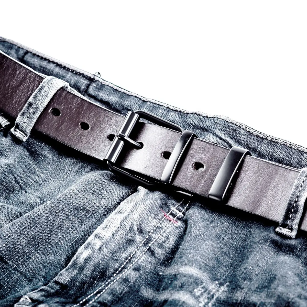 DJCAIZYY Black Belt Loop Keeper 38mm-40mm (1.5") | Alloy Steel, Classic Style - view 4