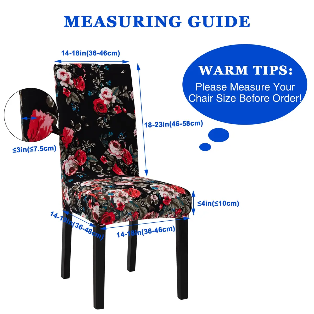 Sufdari Dining Chair Covers 4 Pack | Spandex Stretch Protectors for Dining Room Chairs - view 3
