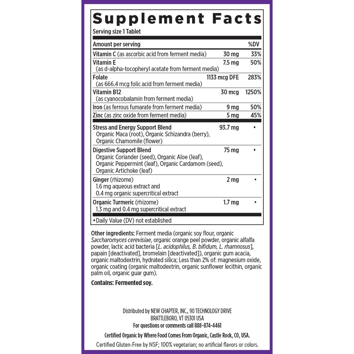 New Chapter Fermented Iron Complex 90 Tablets | Whole-Food Fermented Iron for Blood & Energy - view 6