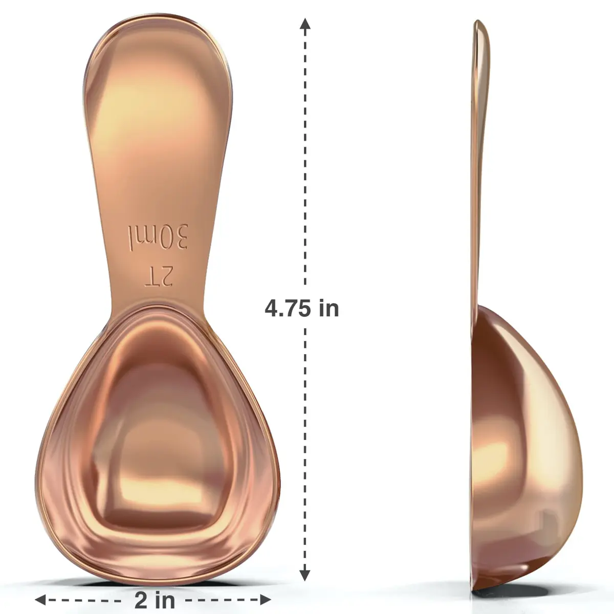 BALCI Stainless Steel Coffee Scoop Set - 2 Tbsp (Rose Gold) | Accurate Measurement & Durable Design - view 2
