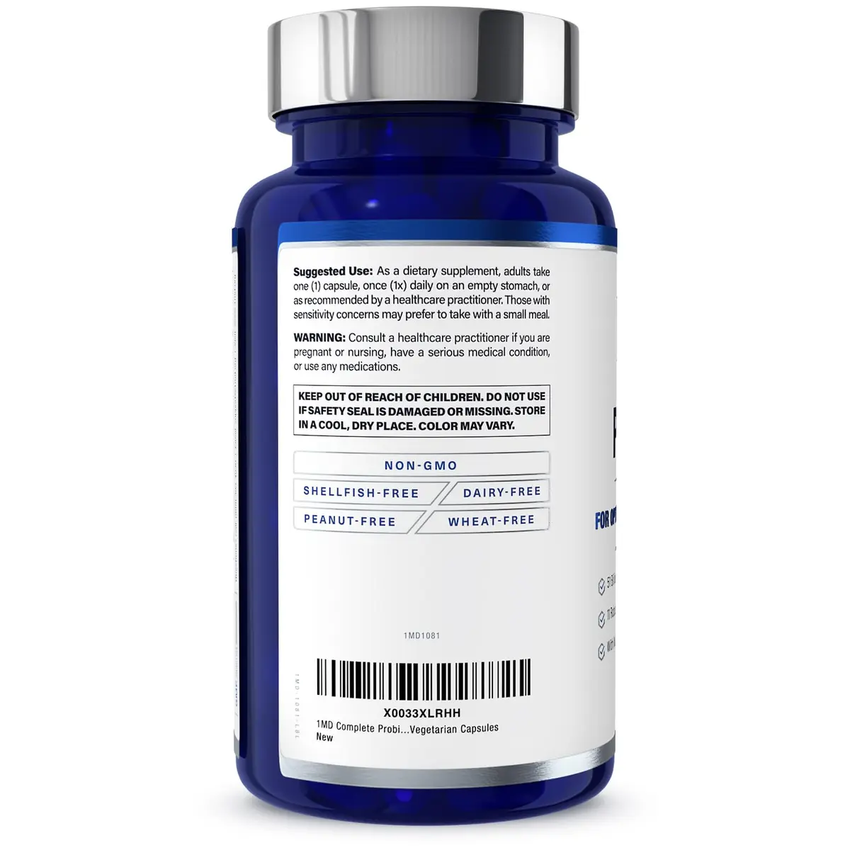 1MD Complete Probiotics Platinum 30 Veg Capsules | Supports Digestive & Immune Health - view 8