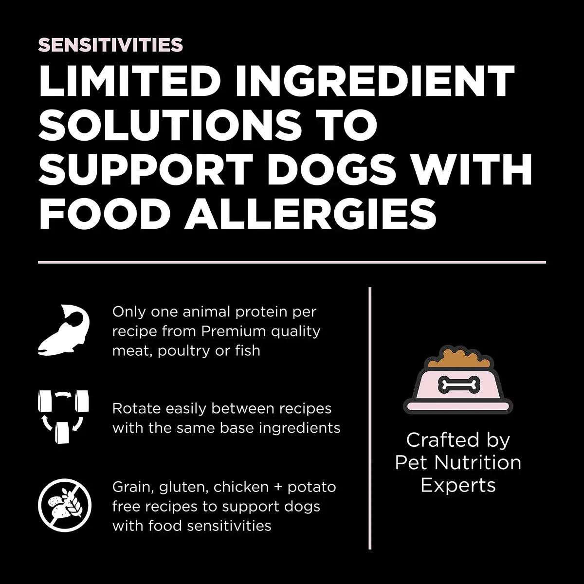Go! Solutions Sensitivities Small Bites Salmon Grain-Free Dog Food 3.5 lb | Supports Sensitive Stomachs & Skin - view 2