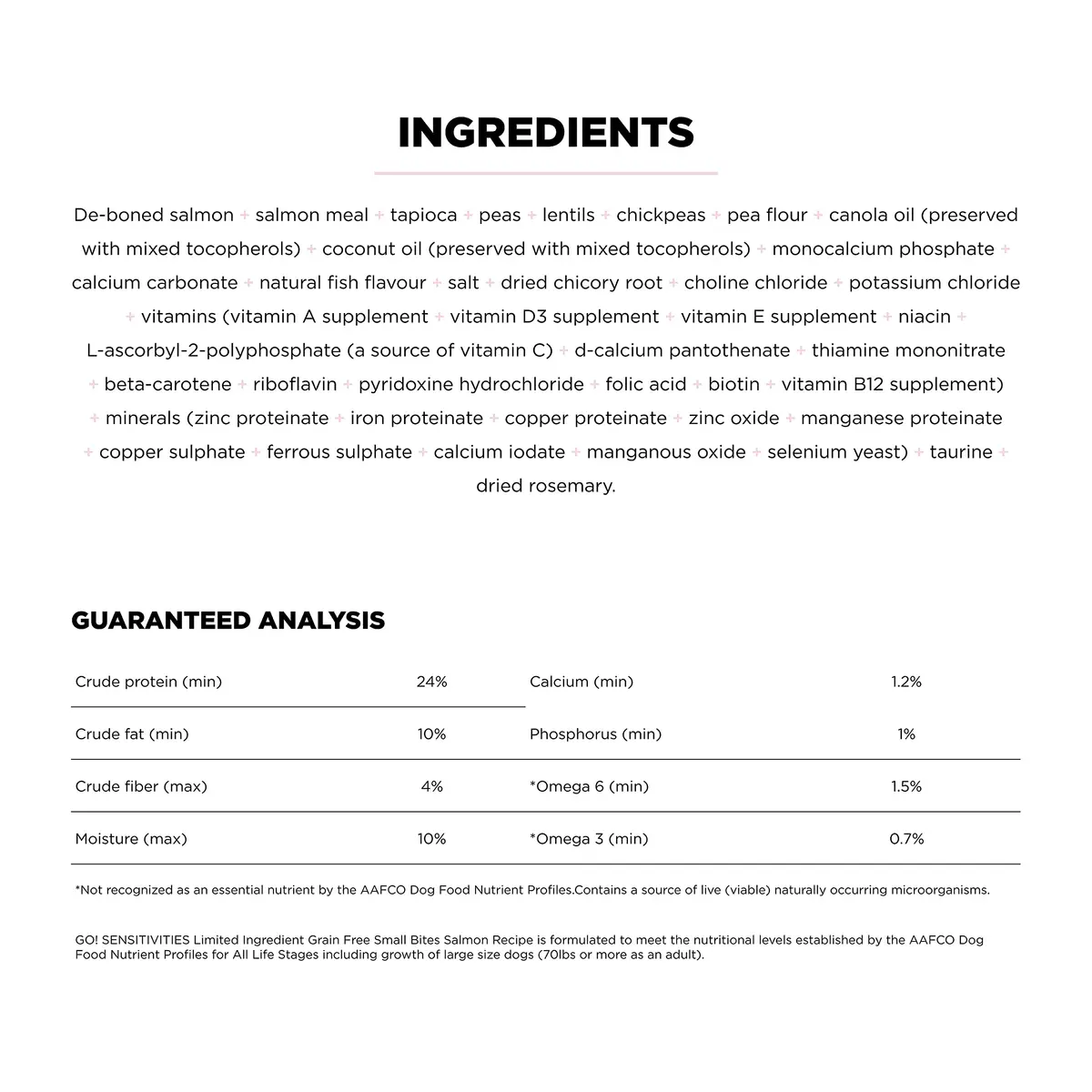 Go! Solutions Sensitivities Small Bites Salmon Grain-Free Dog Food 3.5 lb | Supports Sensitive Stomachs & Skin - view 4