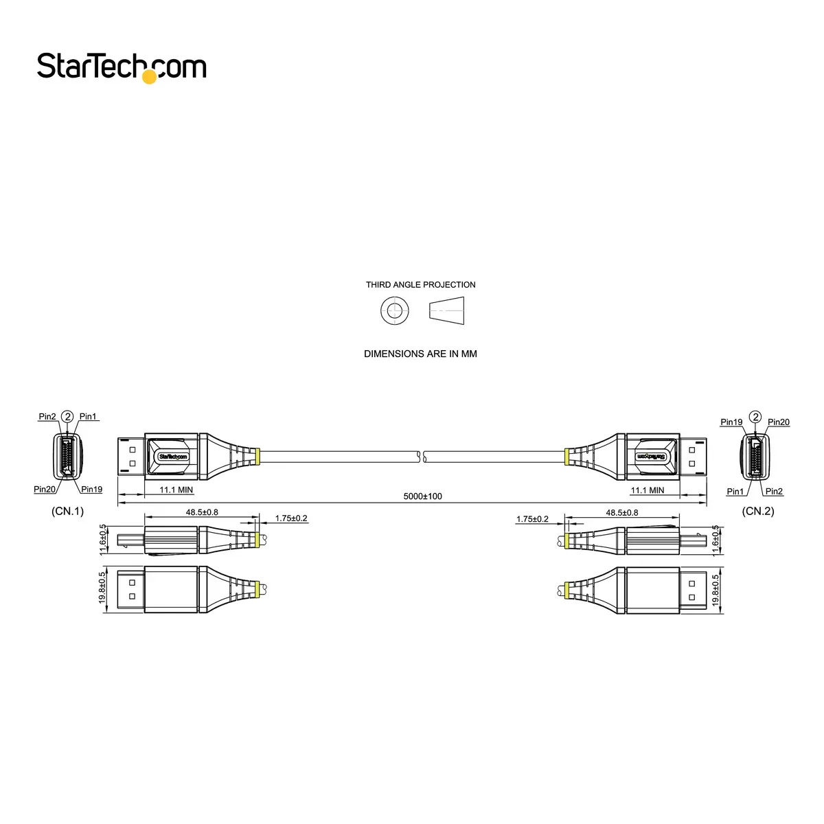StarTech.com 16.4ft (5m) VESA Certified DisplayPort 1.4 Cable | 8K 60Hz HDR - view 4