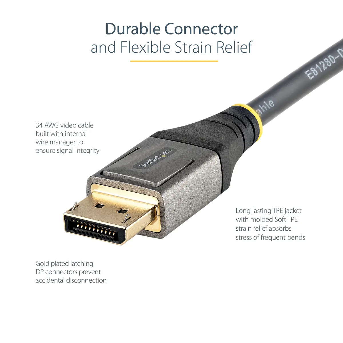 StarTech.com 16.4ft (5m) VESA Certified DisplayPort 1.4 Cable | 8K 60Hz HDR - view 2