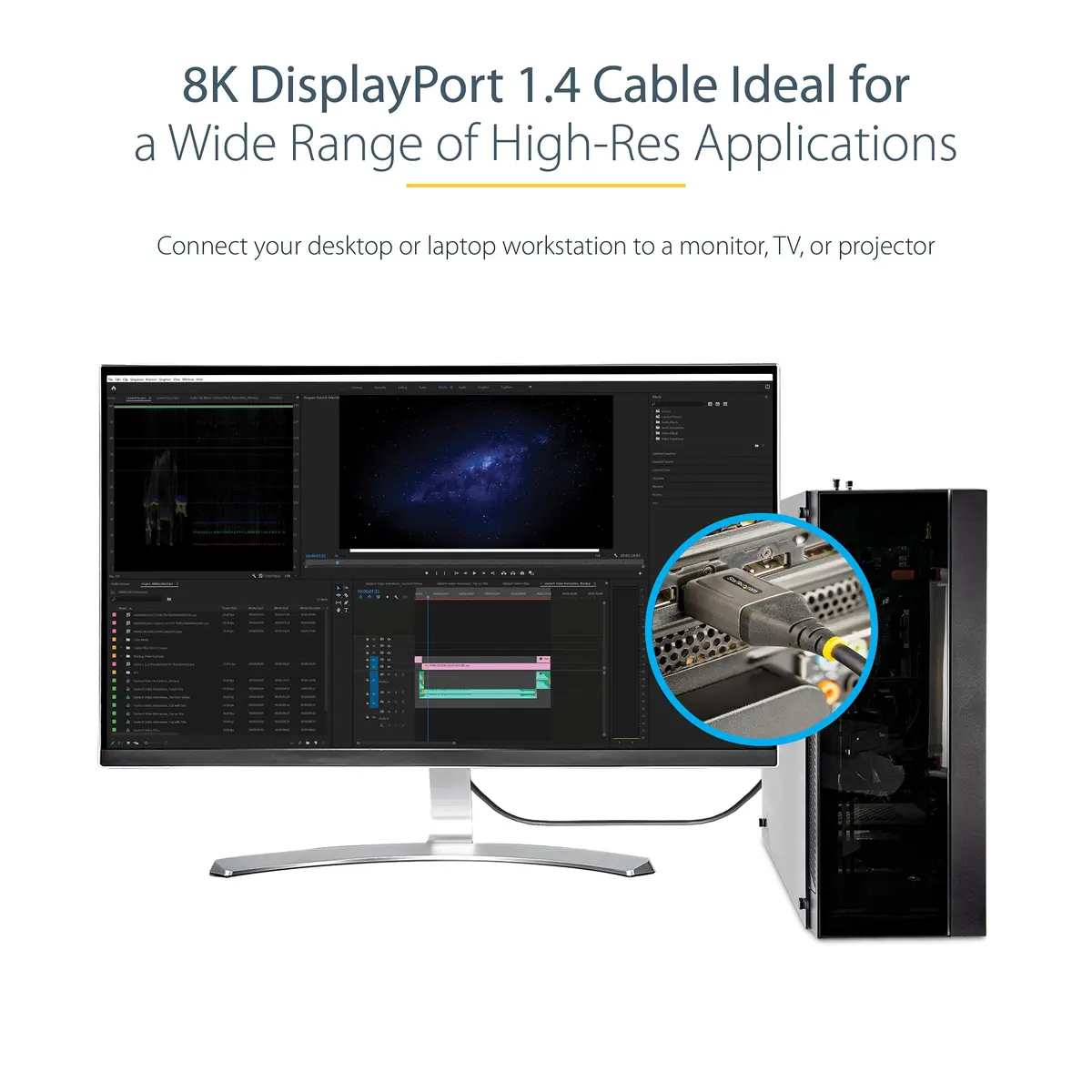StarTech.com 16.4ft (5m) VESA Certified DisplayPort 1.4 Cable | 8K 60Hz HDR - view 3