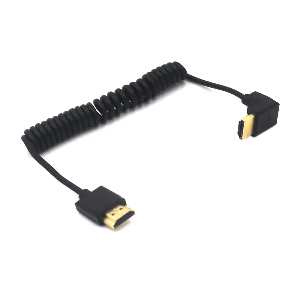 Kework 1.2m (3.9ft) HDMI 2.0 Coiled Cable with Up Angle Connector | Supports 4K@60Hz, 18Gbps - view 2
