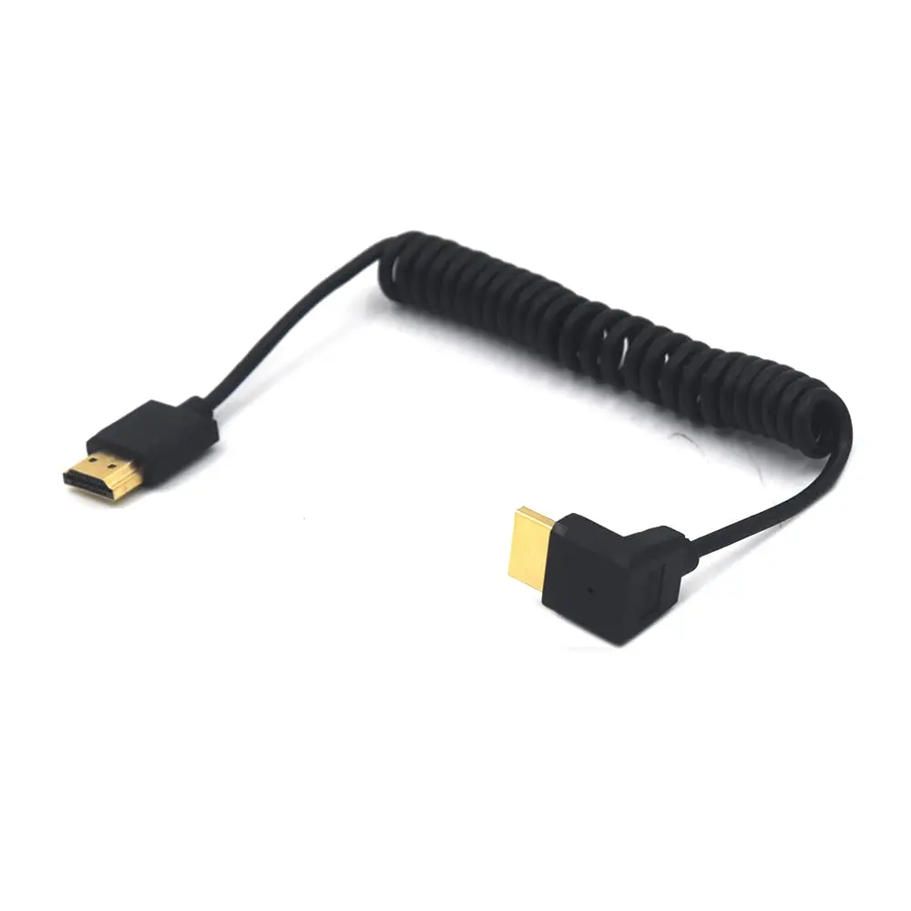 Kework 1.2m (3.9ft) HDMI 2.0 Coiled Cable with Up Angle Connector | Supports 4K@60Hz, 18Gbps - view 3