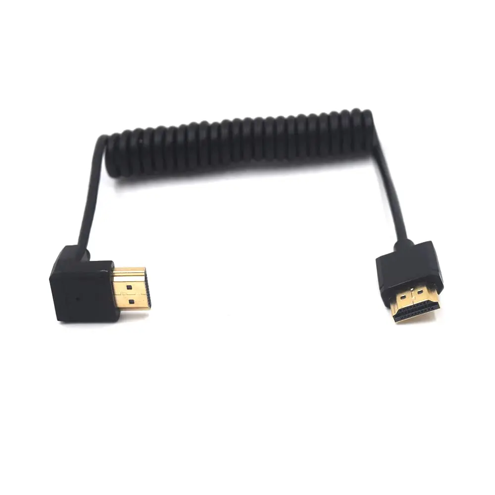 Kework HDMI 4K@60Hz Coiled Cable 1.2m (3.9ft) Downward Angle | High Speed 18Gbps - view 2