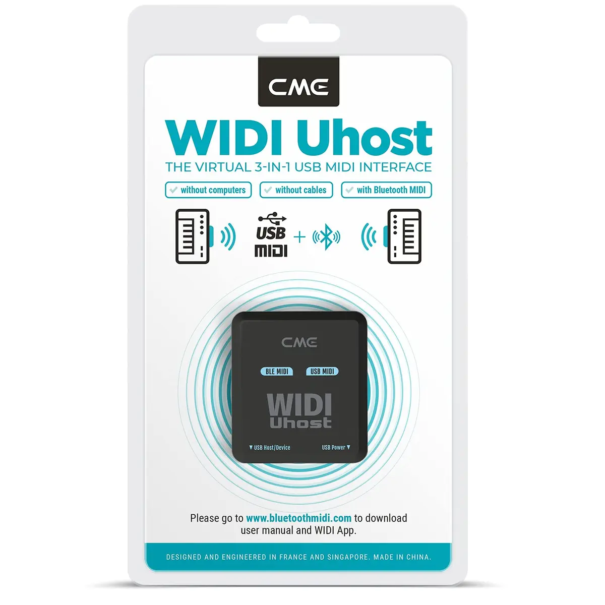 CME WIDI Uhost Premium Bluetooth MIDI Interface & USB Host | Wireless MIDI Adapter for Studio & Stage - view 5