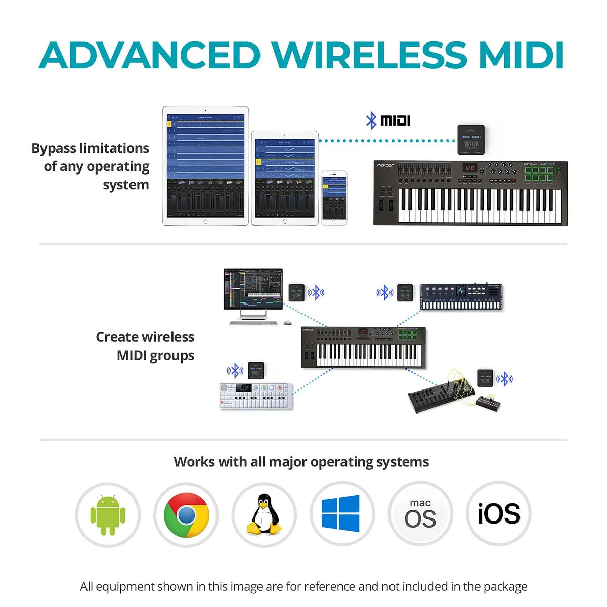 CME WIDI Uhost Premium Bluetooth MIDI Interface & USB Host | Wireless MIDI Adapter for Studio & Stage - view 4