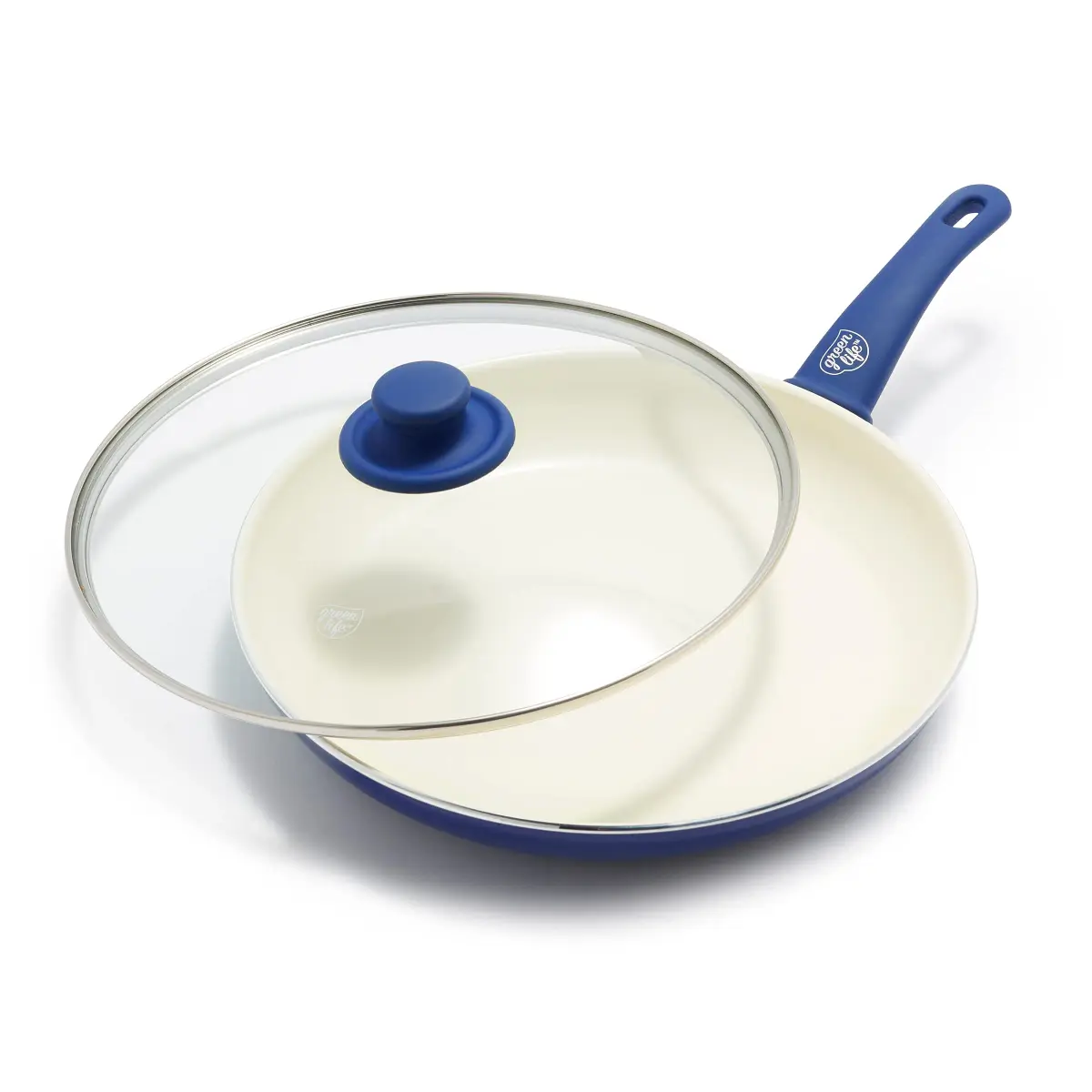 GreenLife Soft Grip 12-inch Frying Pan Skillet with Lid, 30cm (12") | Toxin-Free Ceramic Nonstick for Gas & Electric Stovetops - main product image
