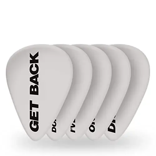 D'Addario Beatles Guitar Picks Get Back Heavy Tin | 10-Pack Celluloid for Rhythm & Lead - main product image
