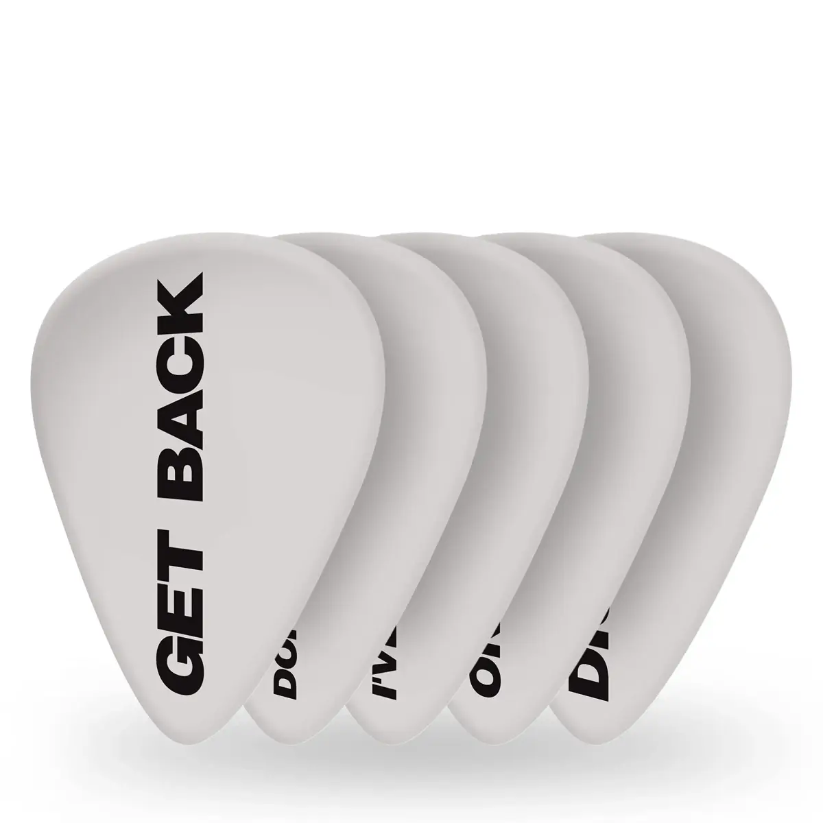 D'Addario Beatles Guitar Picks Get Back Heavy Tin | 10-Pack Celluloid for Rhythm & Lead - main product image