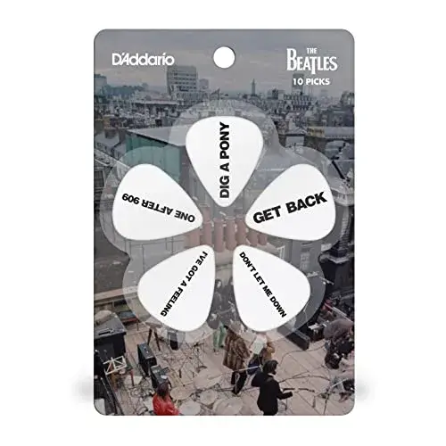 D'Addario Beatles Guitar Picks Get Back Heavy Tin | 10-Pack Celluloid for Rhythm & Lead - view 3