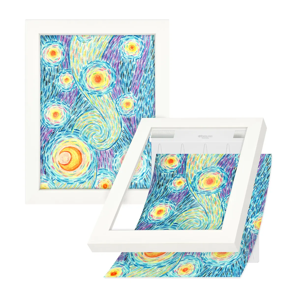 MCS QIK FRAME Artwork Frame, White, 9x12 in | Quick Change Design - main product image