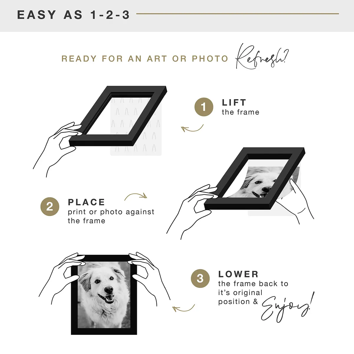 MCS QIK FRAME Artwork Frame, White, 9x12 in | Quick Change Design - view 5