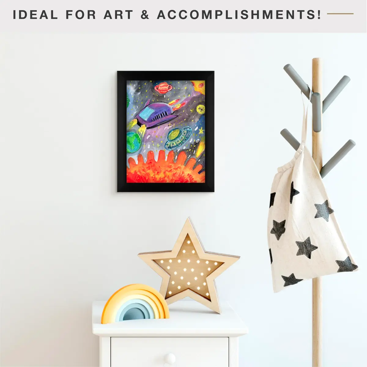 MCS QIK FRAME Artwork Frame, Black, 8.5 x 11 in | Quick Change Wall & Tabletop Display - view 2