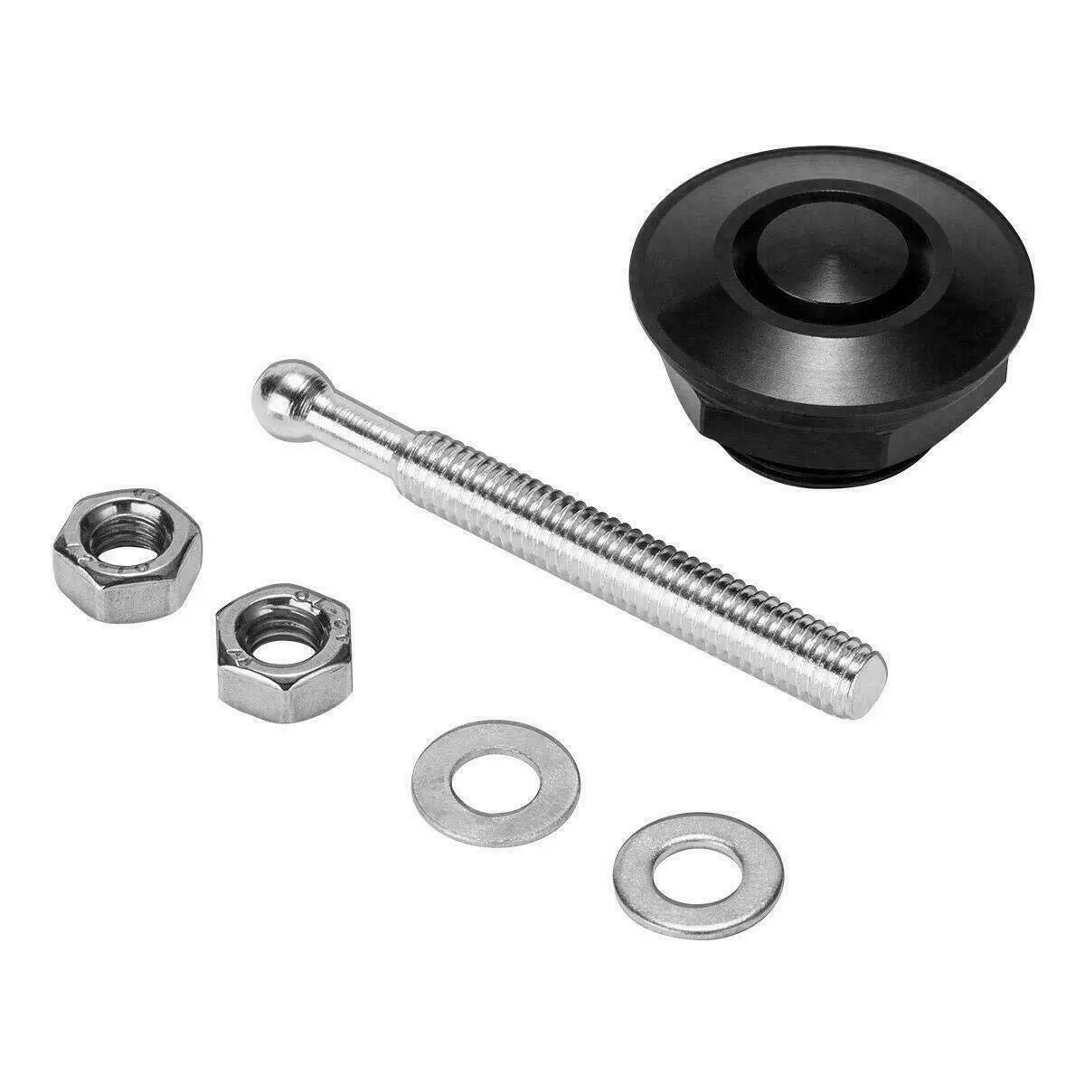 Woopeey 8 Pcs 1.25 inch (31.75mm) Black Push Button Quick Release Hood Pins | Universal Stainless Steel Rod Vehicle Hood Pins - view 5