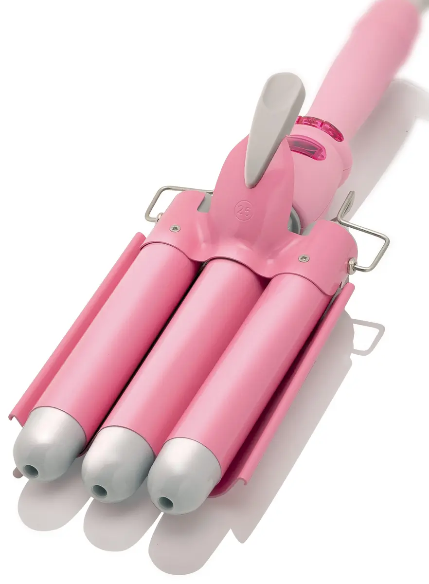 Alure Three Barrel Curling Iron Wand, 1 Inch Ceramic Tourmaline Hair Waver | Rapid Heat Up, All Hair Types, Travel Dual Voltage - main product image