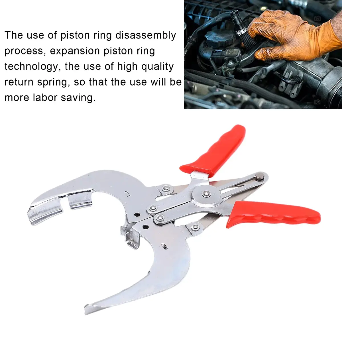 Aramox Piston Ring Remover Plier, 80‑120mm | Auto Repair Tool for Piston Ring Installation - view 5