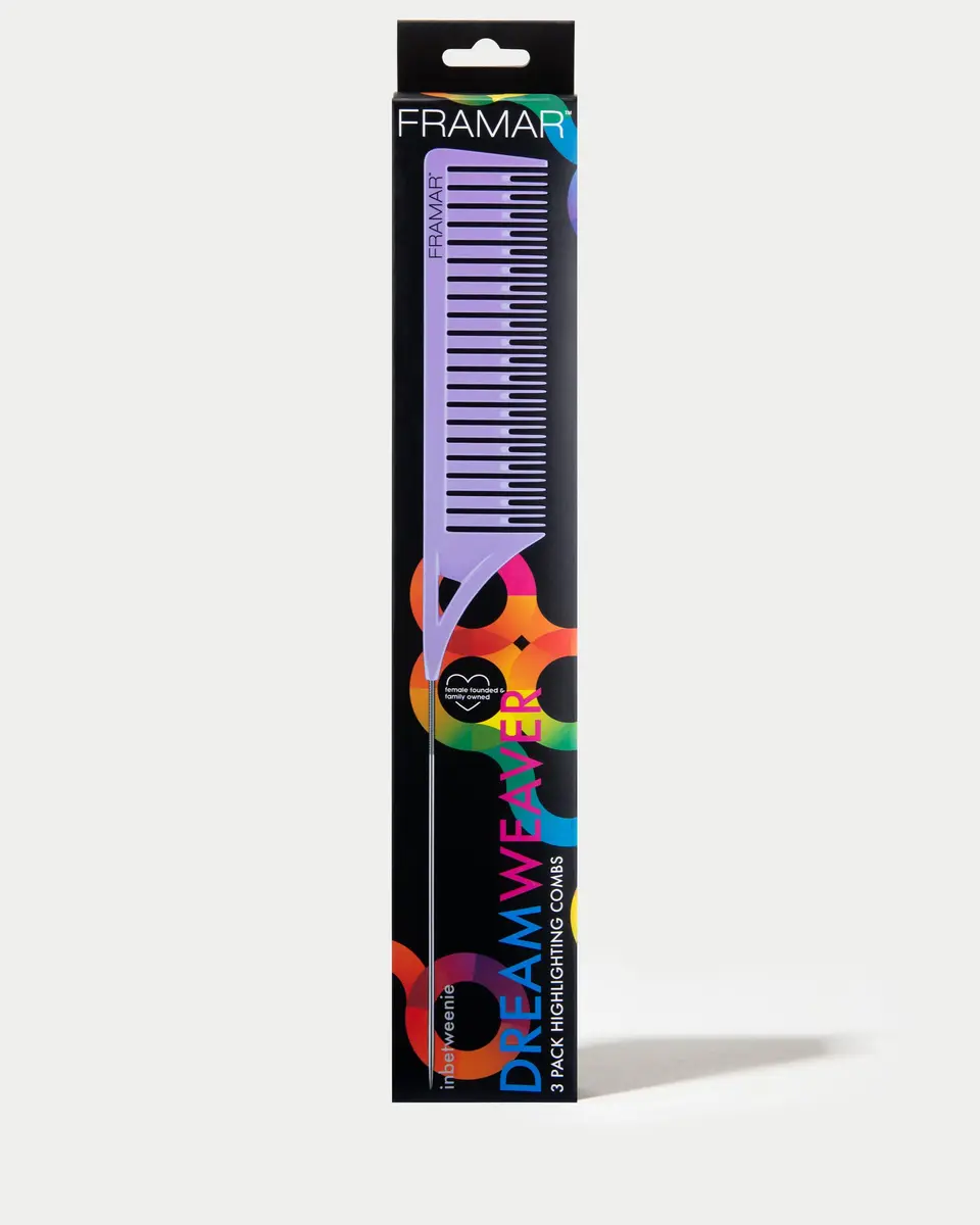 FRAMAR Dreamweaver Highlight Comb Set, Hair Dye Comb – 3 Pack Pastel | Lightweight, Static Free & Durable - view 7