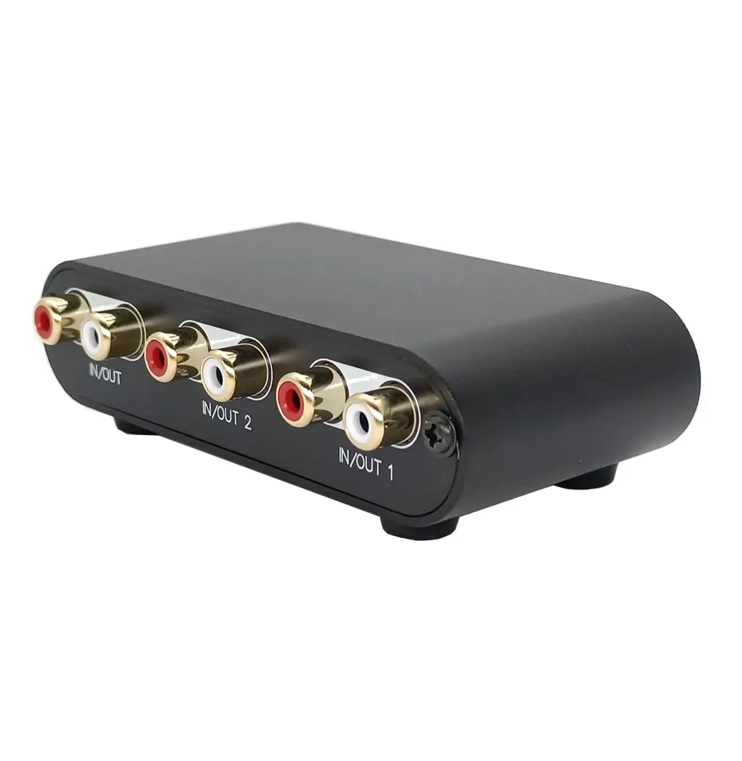 TENEALAY 2-Way RCA Stereo Audio Switch Input Signal Source Switcher Selector Splitter Box (2 in 1 Out / 1 in 2 Out) | Supports Volume Control & Mute - view 5