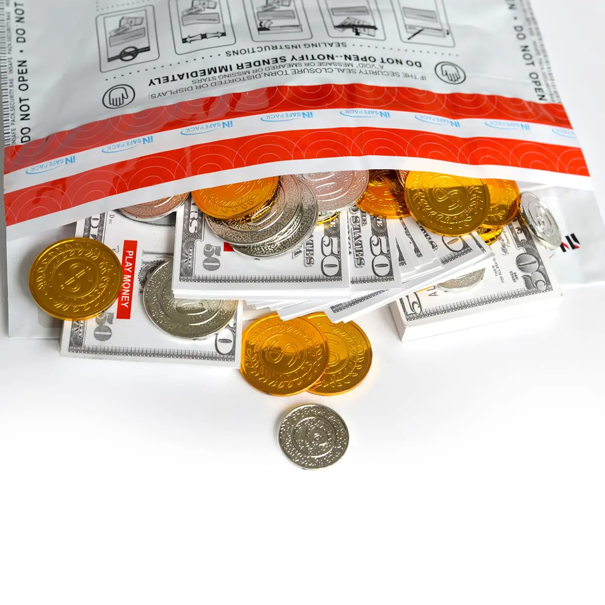 INSAFEPACK 12"x16" Bank Deposit Bags (100 Count) | Tamper Evident Security Pockets - view 4