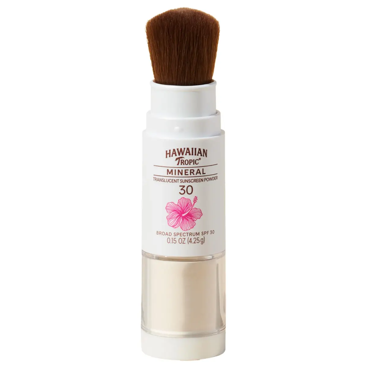 Hawaiian Tropic Mineral Powder Sunscreen Brush SPF 30, 0.15 Oz (4.4 ml) | Dermatologist Tested & Oxybenzone-Free - main product image