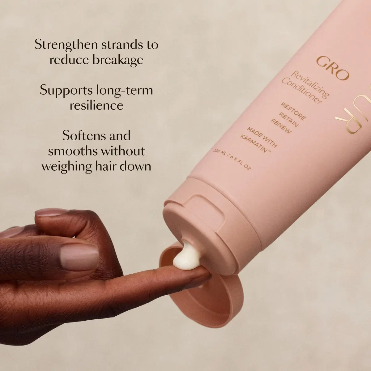VEGAMOUR GRO Revitalizing Conditioner 8 Fl Oz | Strengthens & Nourishes Hair - view 5