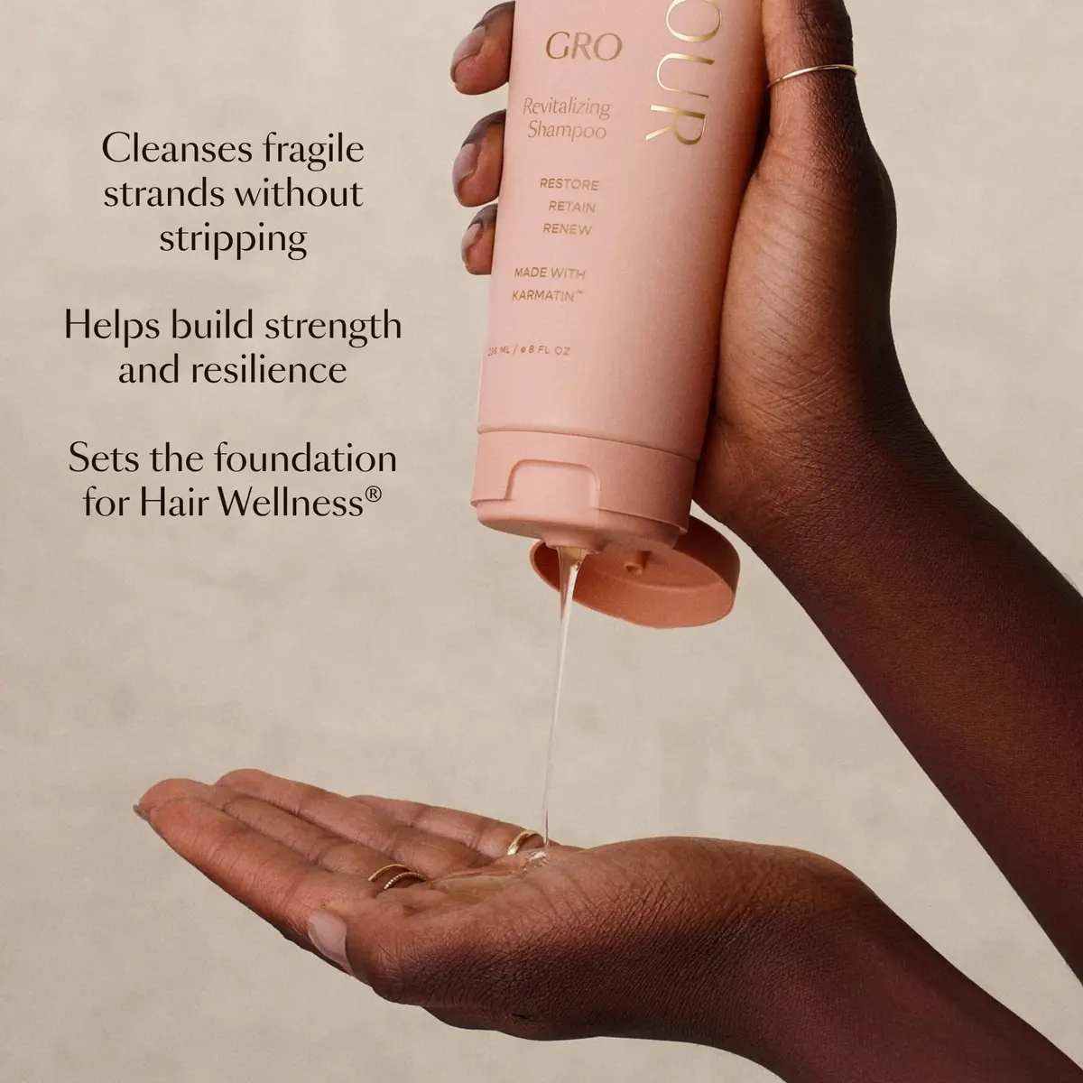 VEGAMOUR GRO Revitalizing Shampoo 8 Fl Oz | Supports Thicker, Fuller Hair with Plant-Powered Strengthening Formula - view 5