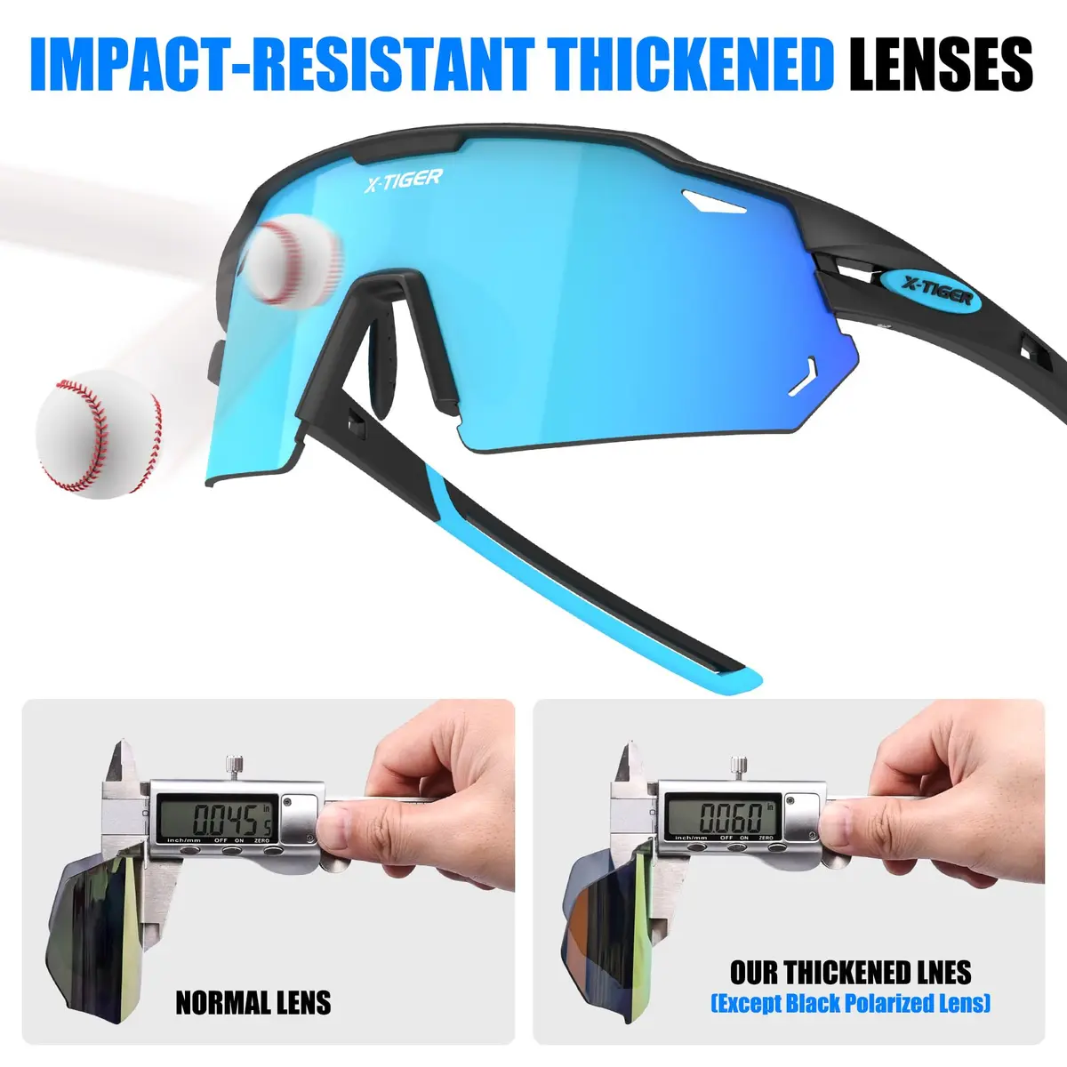 X-TIGER Polarized Cycling Glasses with 5 Interchangeable Lenses | MTB & Sports Sunglasses for Men Women - view 4