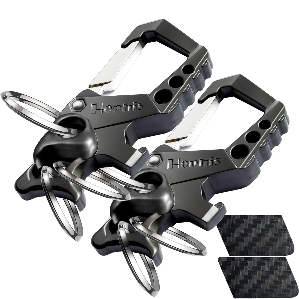 Hephis Heavy Duty Skull Metal Key Organizer, 57g | Multi-tool Keychain for Men - main product image