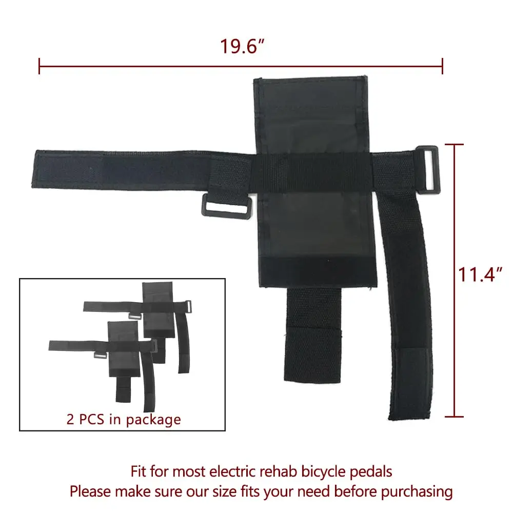 MESINURS Under Desk Bike Pedal Straps - Bicycle Foot Fixed Brace for Elderly & Disabled Leg Training, 2 PCS - view 2
