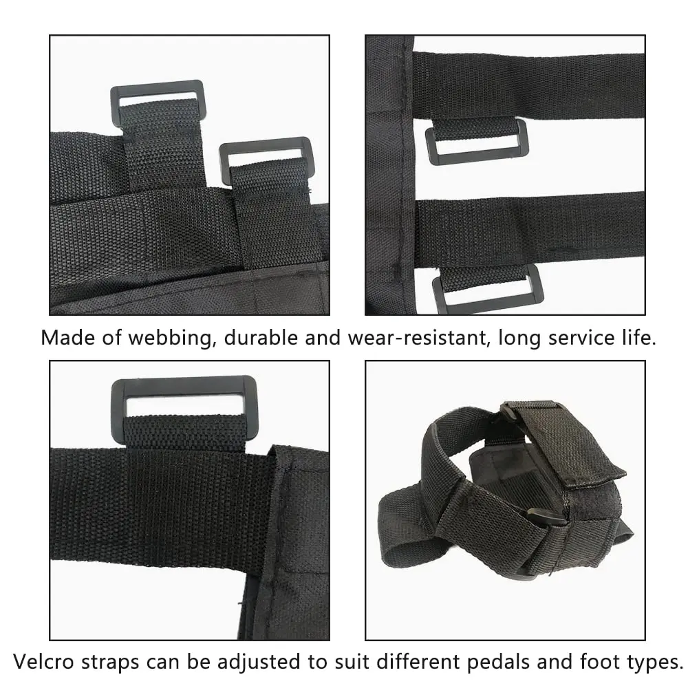 MESINURS Under Desk Bike Pedal Straps - Bicycle Foot Fixed Brace for Elderly & Disabled Leg Training, 2 PCS - view 3