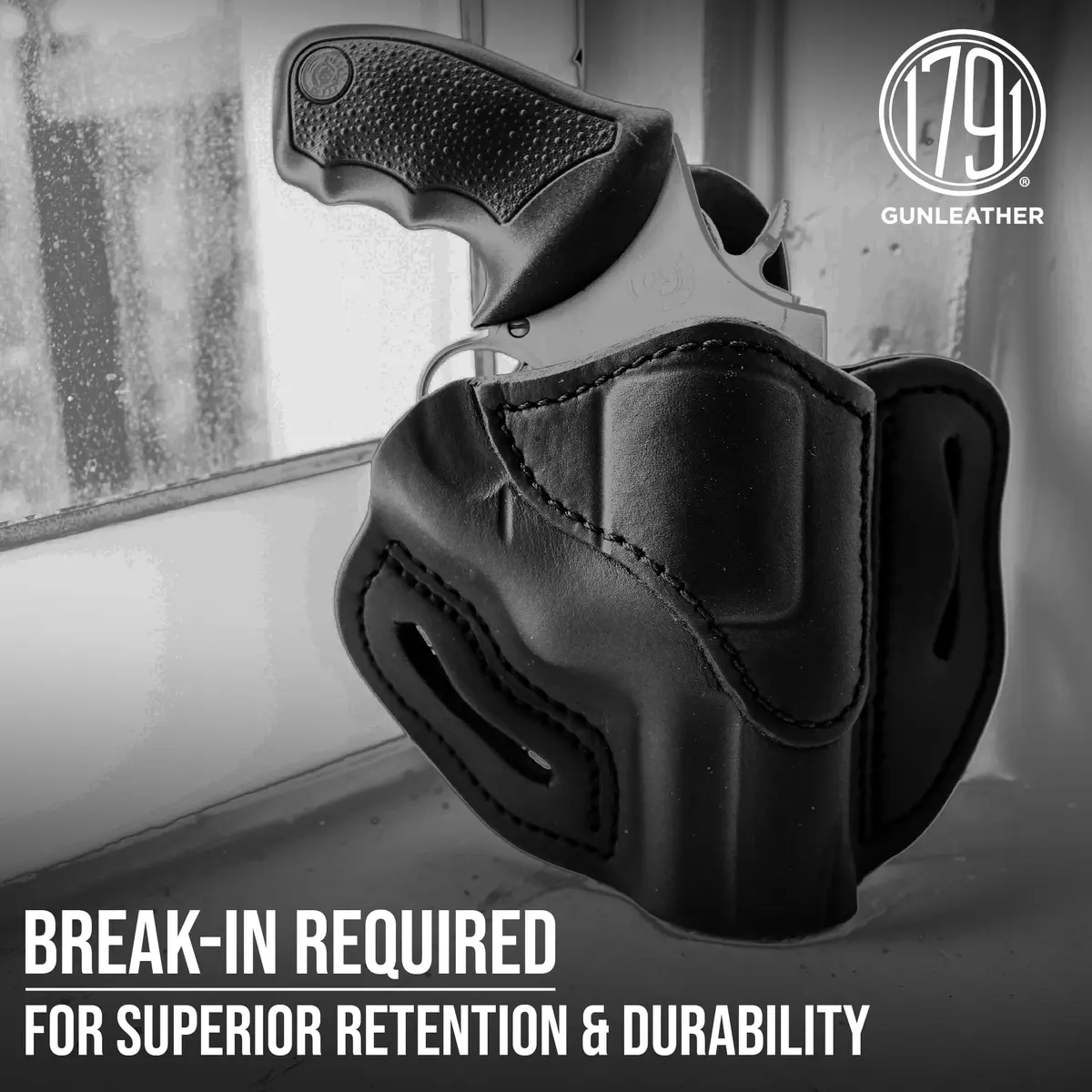 1791 Gunleather K-Frame Holster Fits 2.75" Barrel GP100, S&W 686, Model 66 | American Leather, Concealed OWB Carry - view 6