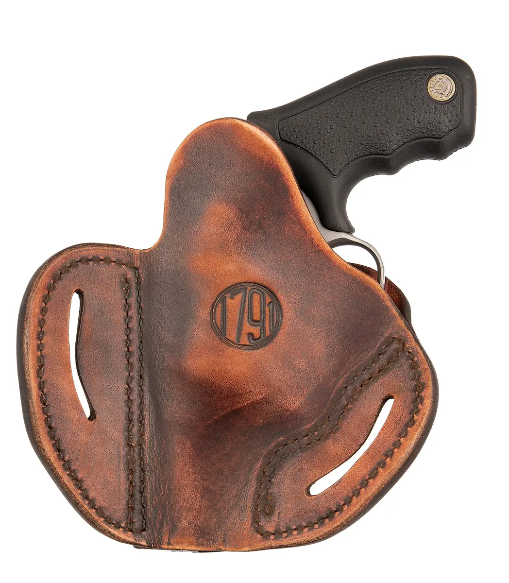 1791 Gunleather K-Frame Holster Fits 2.75" Barrel GP100, S&W 686, Model 66 | American Leather, Concealed OWB Carry - view 2