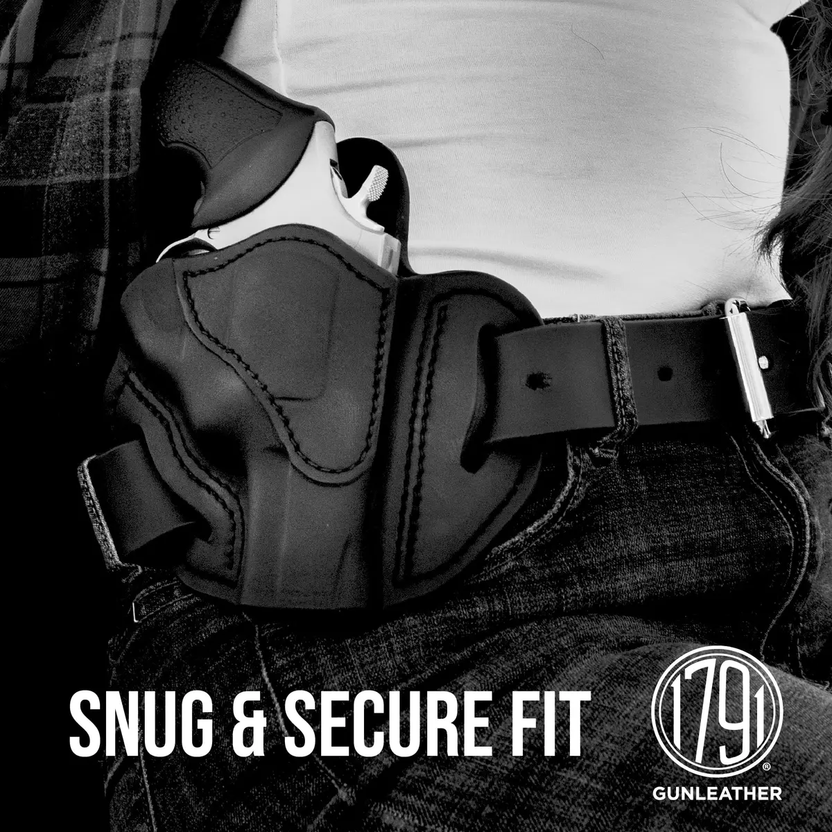 1791 Gunleather K-Frame Holster Fits 2.75" Barrel GP100, S&W 686, Model 66 | American Leather, Concealed OWB Carry - view 4