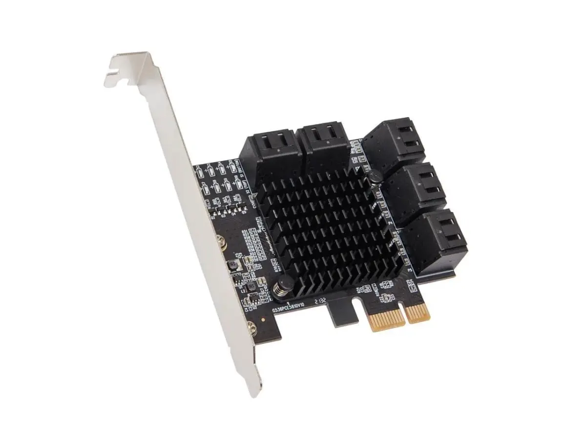 IO CREST 10 Port SATA Jmicron PCIe Expansion Card (SY-PEX40167) - main product image