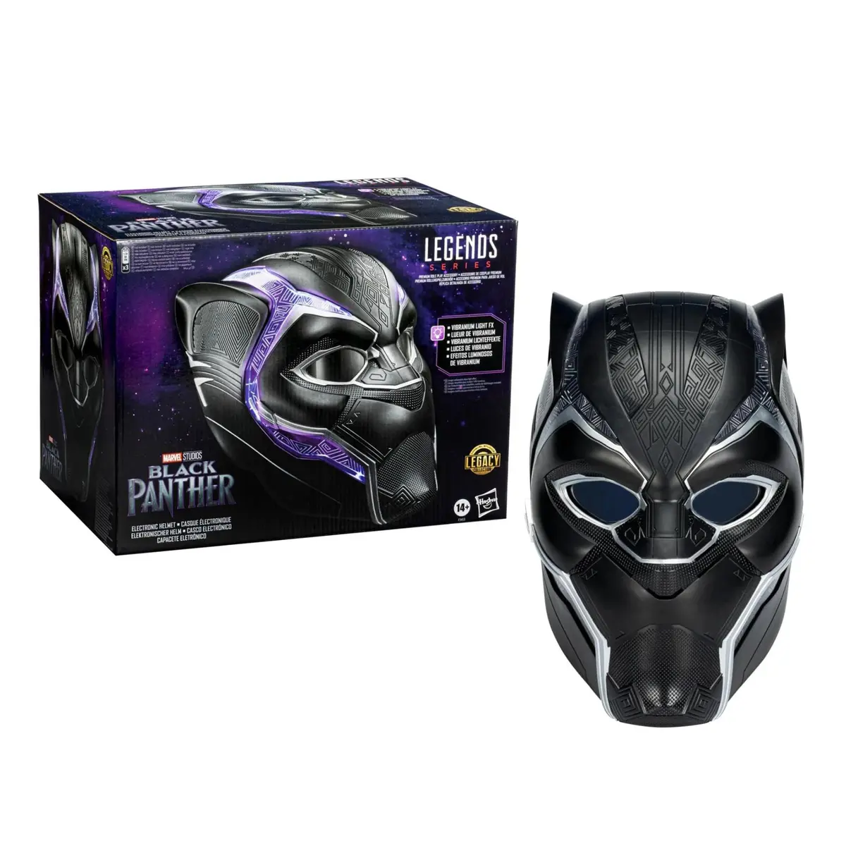 Marvel Legends Black Panther Electronic Roleplay Helmet | Movie-Accurate, Adjustable Fit, Vibranium FX - view 7