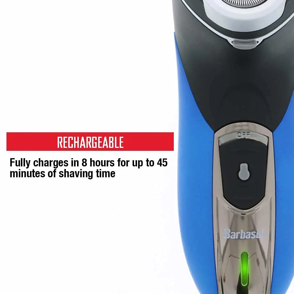 Barbasol Rechargeable Electric Wet and Dry Rotary Shaver with Pop Up Trimmer | 60 Min Shave Time - view 5