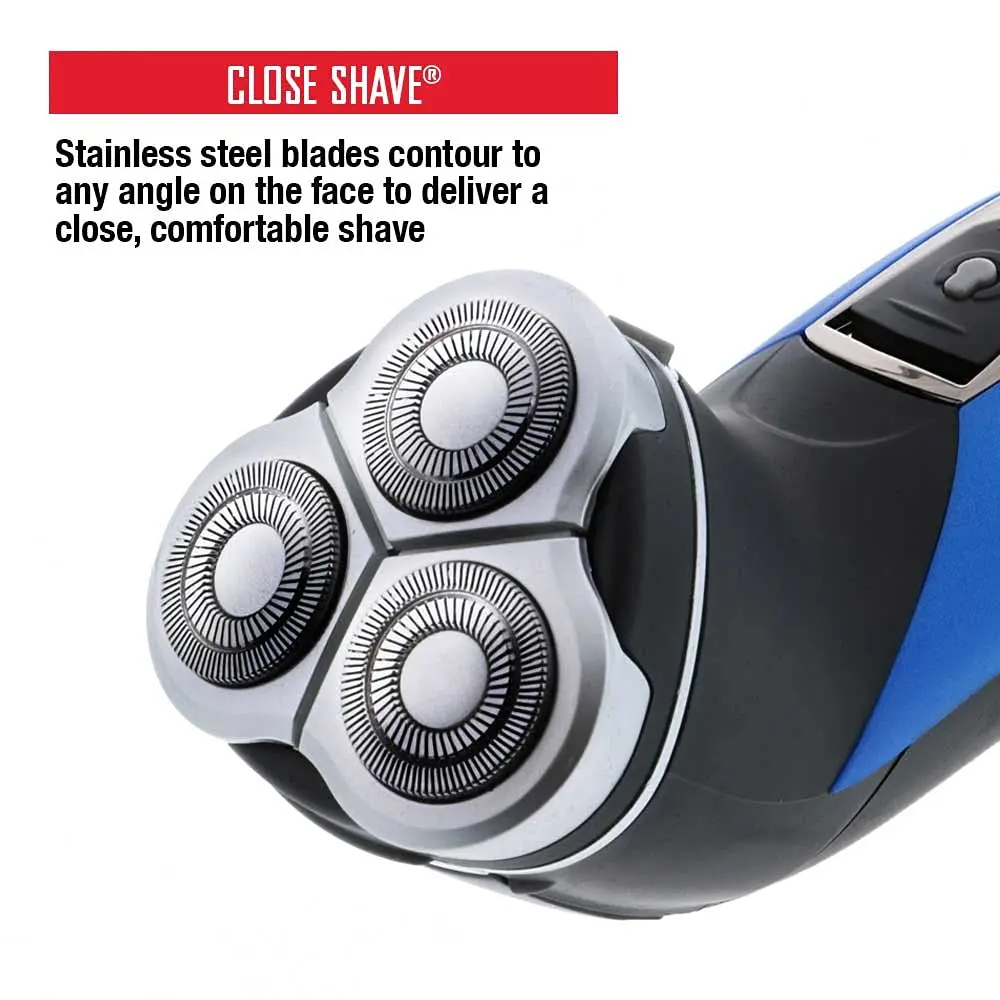 Barbasol Rechargeable Electric Wet and Dry Rotary Shaver with Pop Up Trimmer | 60 Min Shave Time - view 3