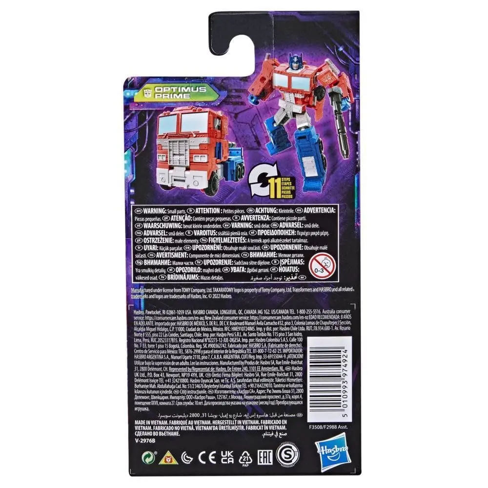 Transformers Generations Legacy Core Optimus Prime Action Figure 8.9cm (3.5-inch) | G1-Inspired Robot Toy - view 3